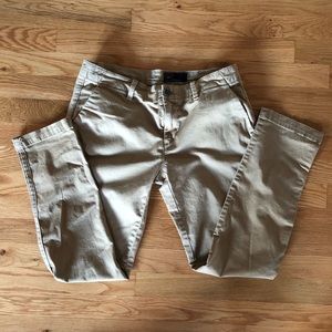 Gap size 2 cropped khakis with tuxedo stripe